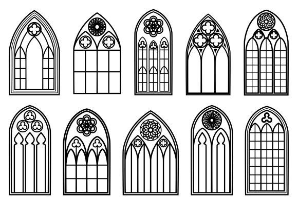 Gothic Window Silhouettes