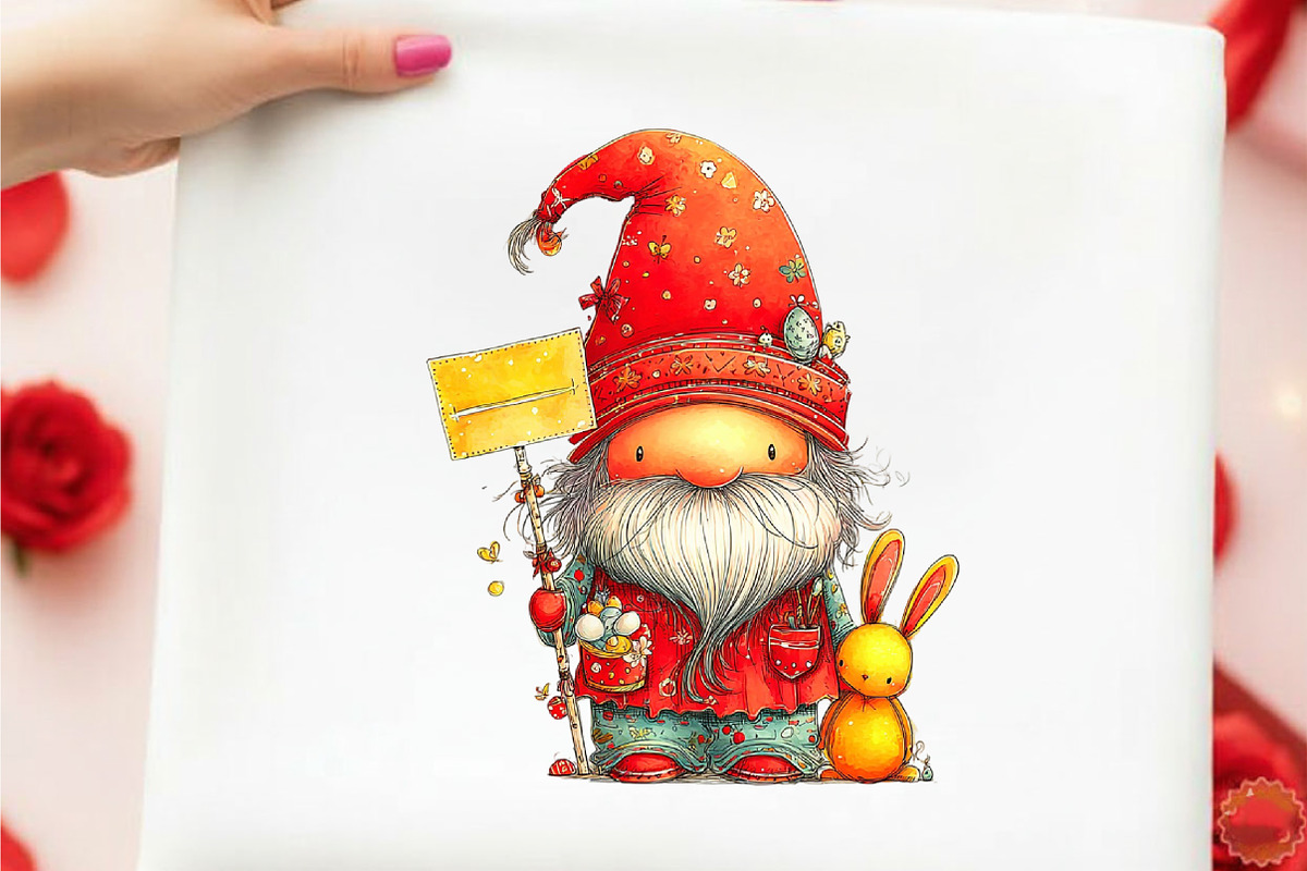 Whimsical Easter Gnome Clipart, an Illustration by designcity5 (Photo 3 of 5)