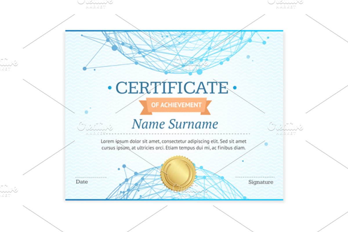 Certificate Template. Vector, a Decorative Illustration by Vector and Templates