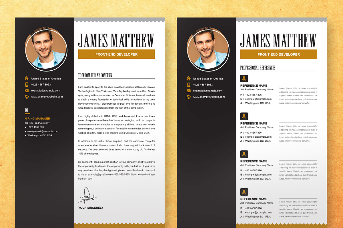 Front-End Developer CV Template Word, a Resume Template by ResumeInventor (Photo 3 of 8)