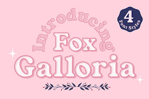Fox Galloria : 4 Font Styles, a Serif Font by Fox7 By Rattana