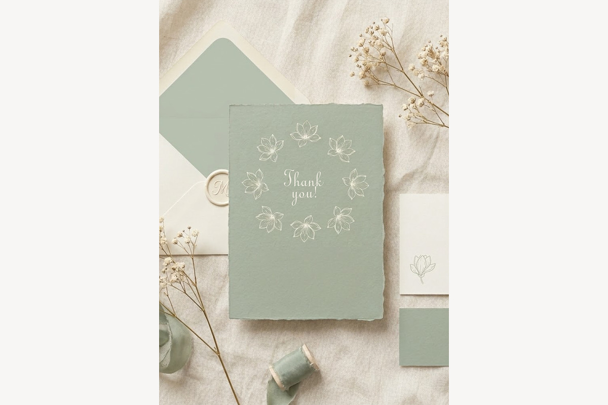 Magnolia Wedding Frames & Clipart, a Decorative Illustration by moja doodle (Photo 9 of 9)