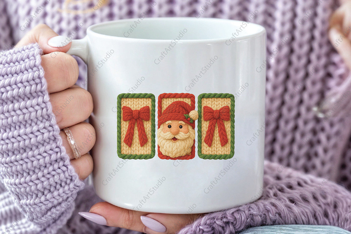 Preppy Coquette Faux Yarn Christmas, an Illustration by CraftArtStudio (Photo 2 of 4)