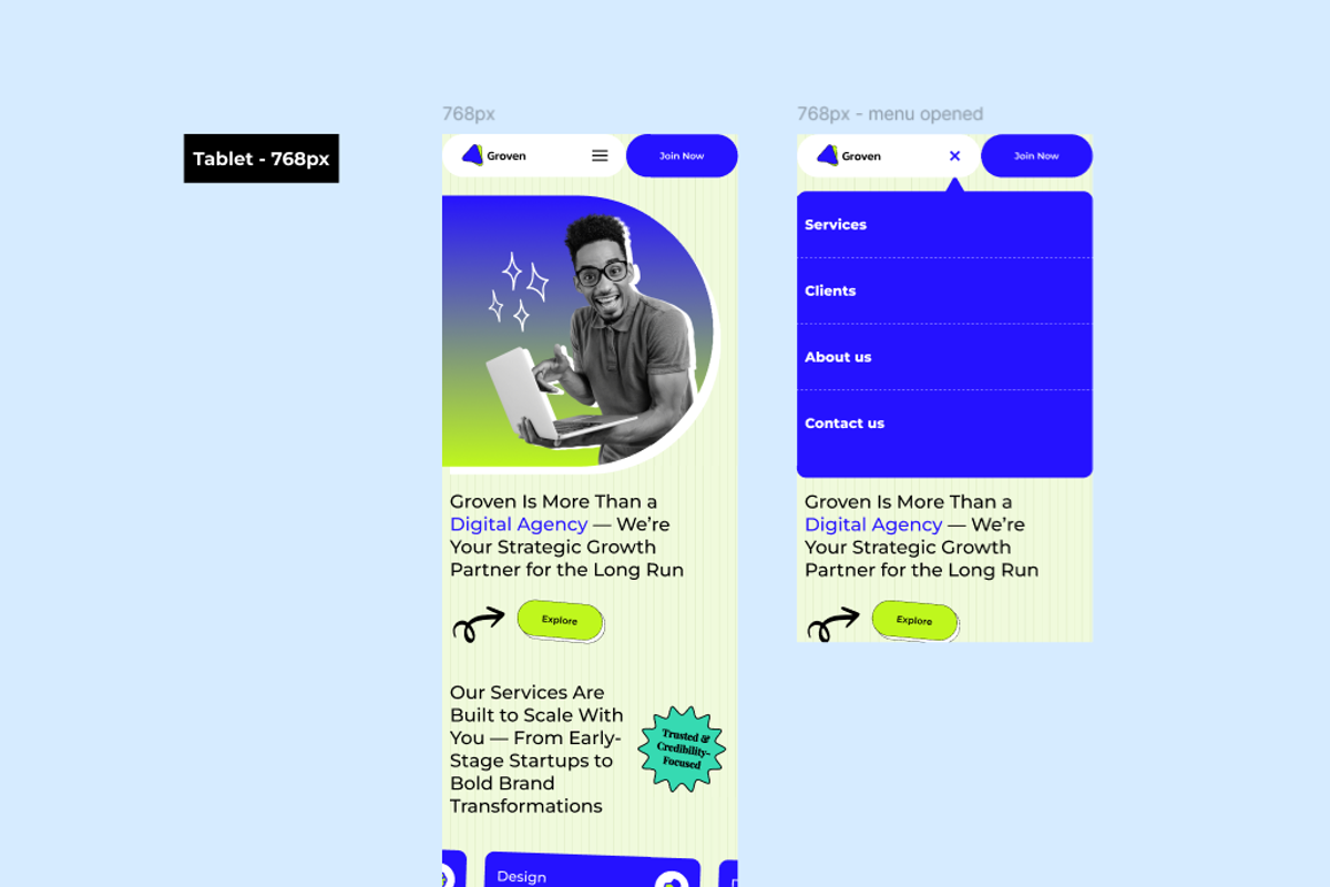 Agency landing page design template, a Landing Page Template by SalahMouktadir (Photo 5 of 5)