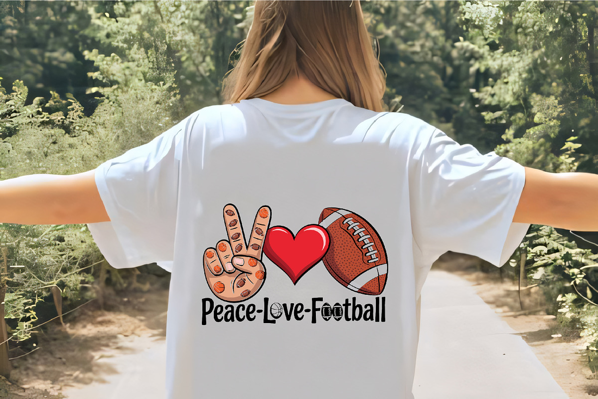 Peace love basketball football sport, an Illustration by CrexoraLab (Photo 2 of 4)