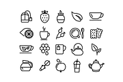 TEA  - vector line icons, an Outline Icon by marusdesign (Thumbnail 2 of 2)