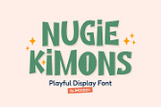 Nugie Kimons - Cute Font, a Handwritten Font by Imoodev (Thumbnail 1 of 4)