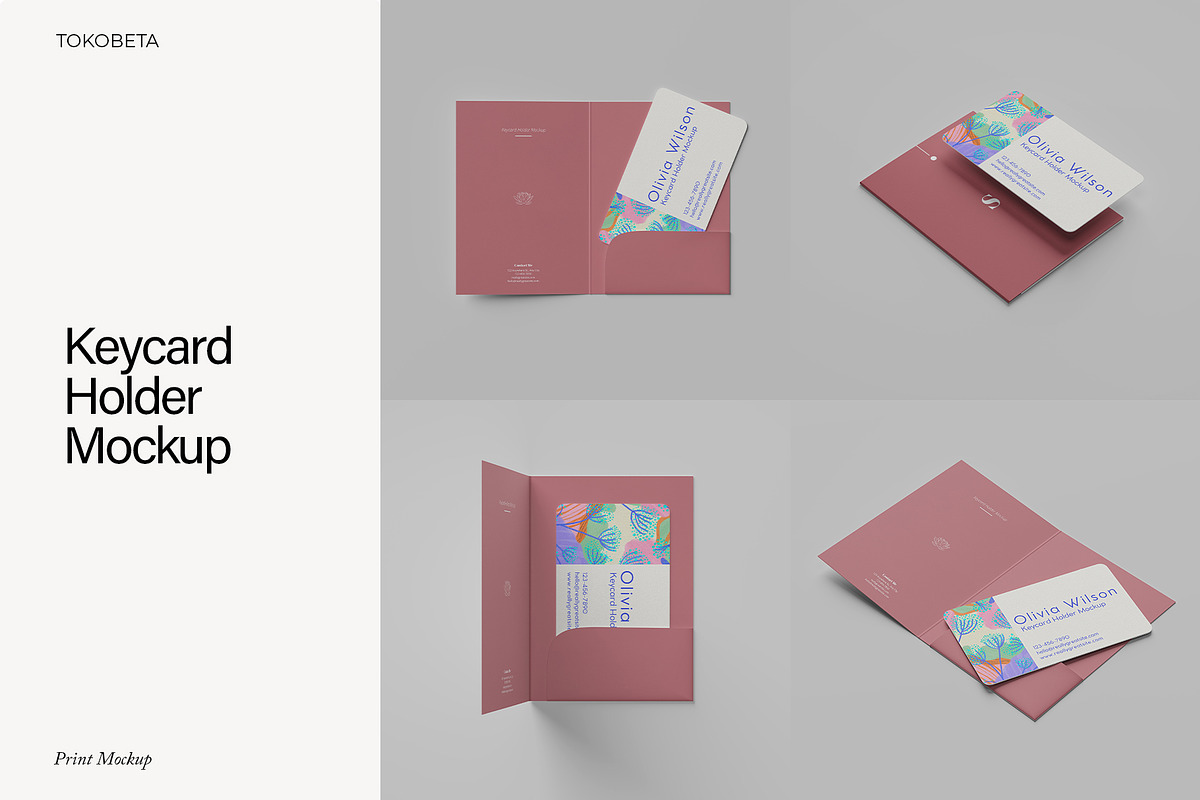 Keycard Holder Mockup, a Product Mockup by Tokobeta (Photo 1 of 7)