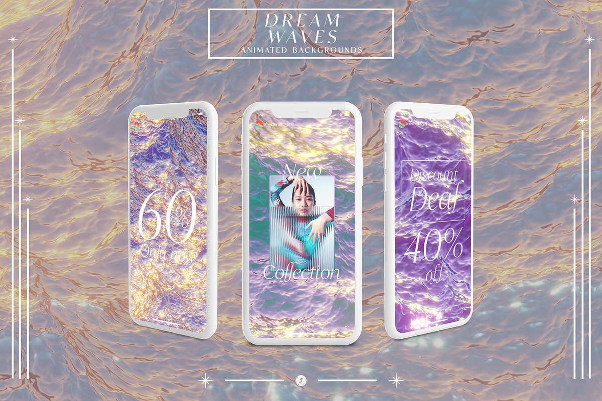 Dream Waves Animated Backgrounds, a Background Graphic by Freezerondigital