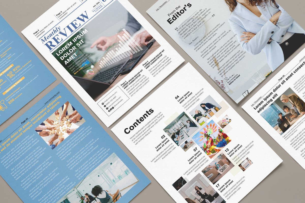 All-Purpose Newsletter Template, a Magazine Template by Oshin Design (Photo 5 of 8)
