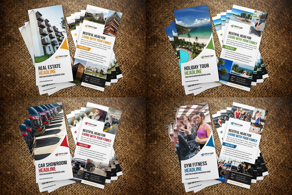 Mega BUNDLE 32+ Postcard Rack cards, a Card Template by Miyaji75 (Photo 11 of 32)