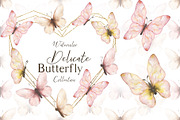 Watercolor Delicate Butterfly Set, a Decorative Illustration by MayaNavits (Thumbnail 1 of 8)