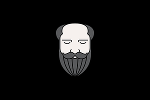 teacher professor old man head logo, a Branding & Logo Template by devastd