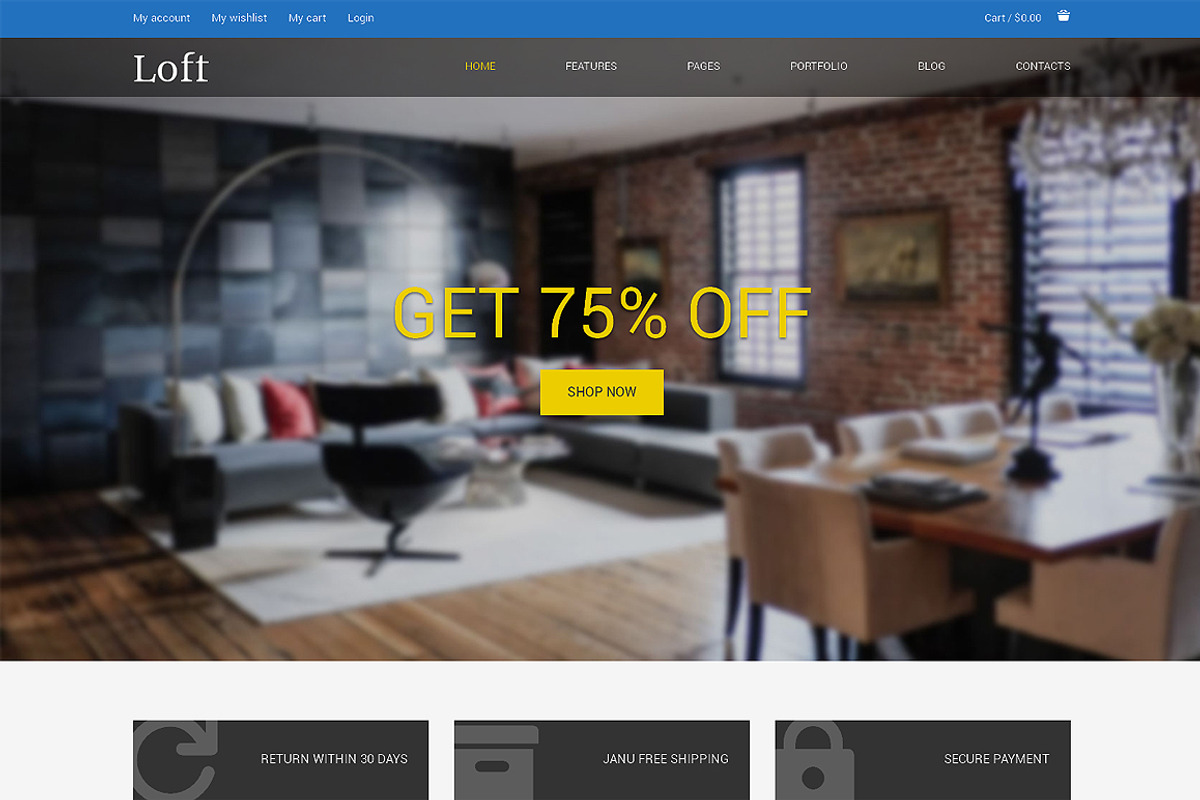Loft Responsive Bootstrap Site Theme, a Bootstrap Template by IceTemplates (Photo 1 of 3)