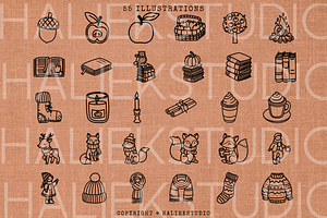 Fall Doodle SVG Illustrations