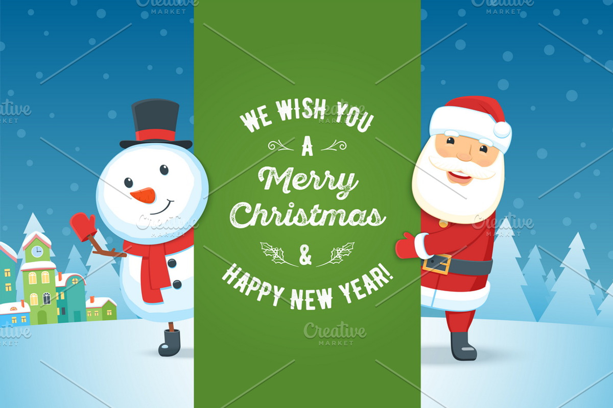 Christmas card template, an Invitation Template by Genestro Shop