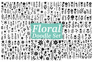 Minimalist Floral Doodle Pack, an Illustration by Designs_River
