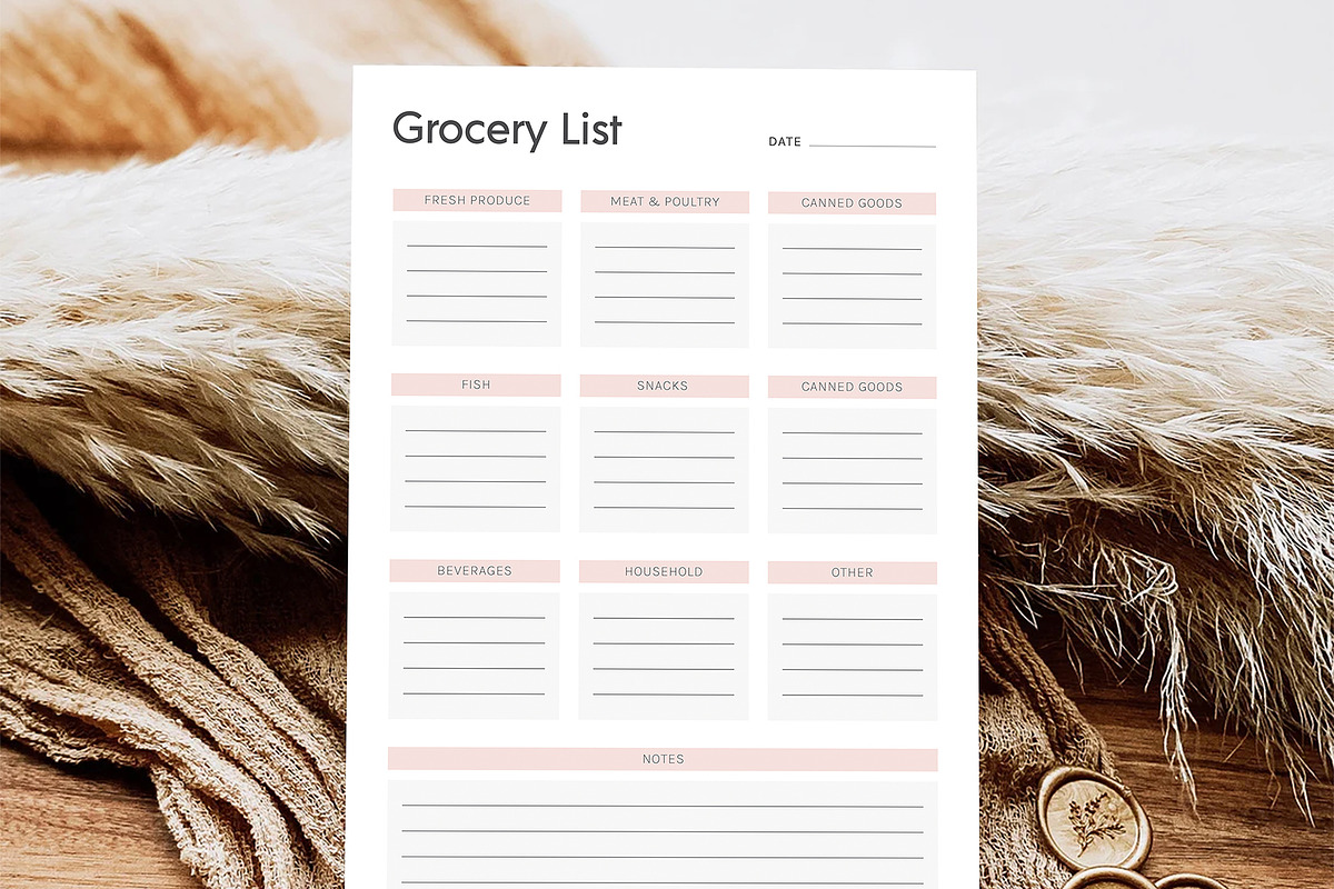 Grocery List, a Stationery Template by DesignDevisers (Photo 4 of 11)