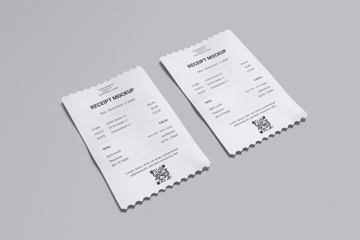 Receipt Mockup, an Advertising Mockup by HanaSaka_Studio (Photo 1 of 5)