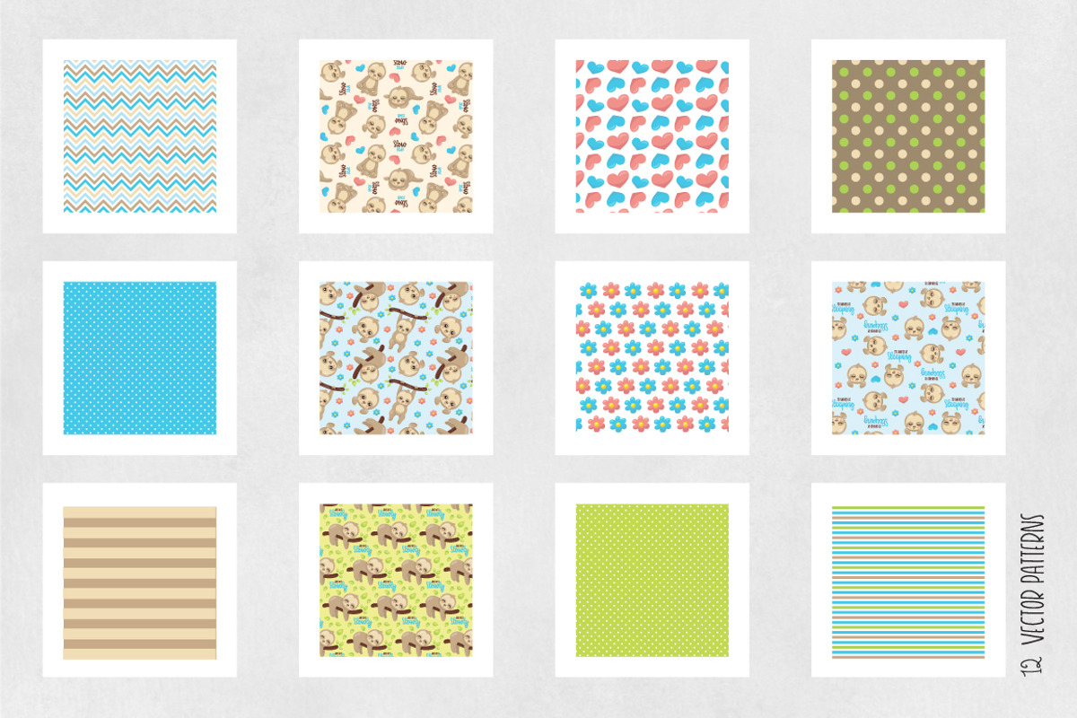 SLOTH Pattern collection, a Pattern Graphic by PrettyPatterns (Photo 5 of 5)