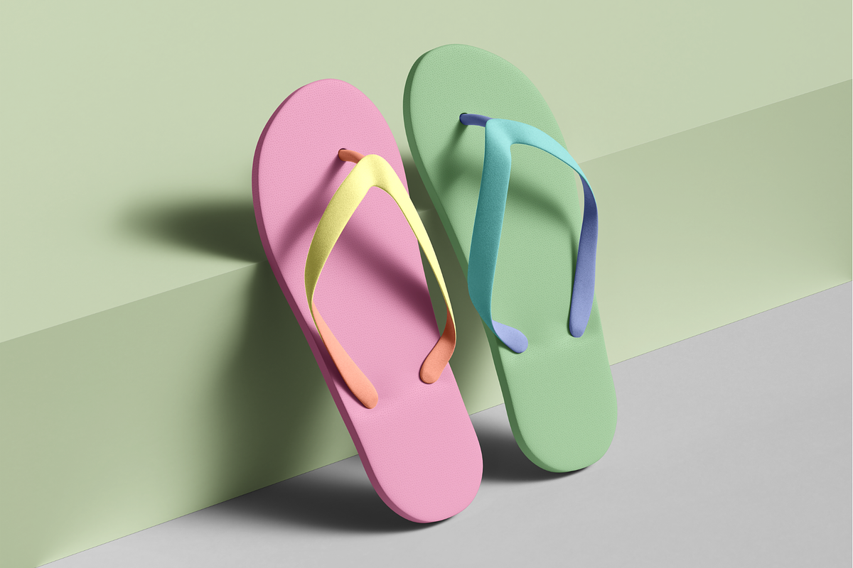 Flip Flops Mock-up, a Household Mockup by BLISS DESIGN (Photo 4 of 4)