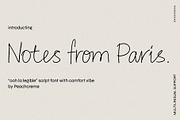 Notes from Paris Legible Script Font, a Handwritten Font by PeachCreme (Thumbnail 9 of 9)