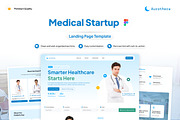 Medical Startup Landing Page, a Landing Page Template by Font Kingdom (Thumbnail 1 of 5)