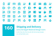160 Shipping and Delivery Icons, a Solid Icon by Creative Stall (Thumbnail 1 of 4)