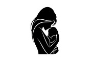 50 Mother and Baby Silhouette Bundle, an Illustration by Creativeshirt (Thumbnail 47 of 48)