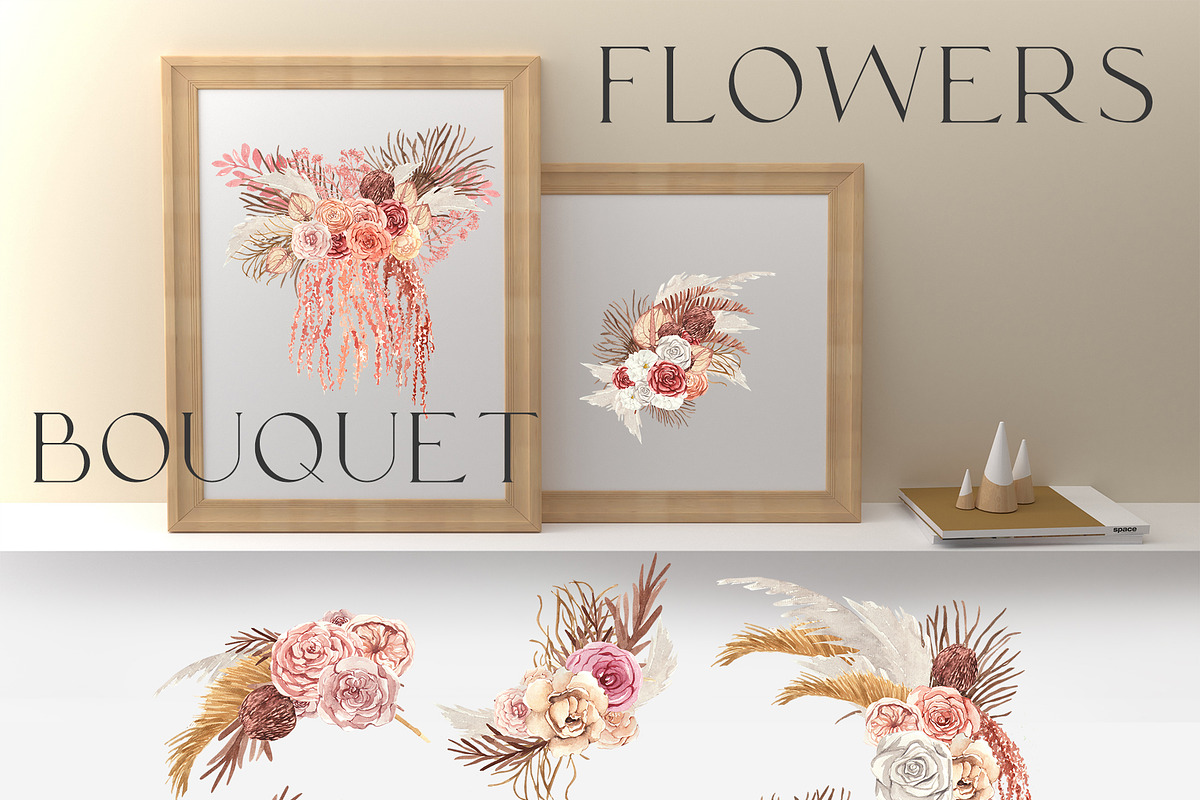 Dried flowers boho, a Decorative Illustration by Julia Bogdan (Photo 2 of 10)