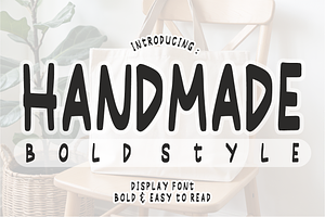 Bold Handmade - Cute Display Font