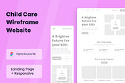 Child Care Wireframe Website, a Websites & App Template by INSPR STD (Thumbnail 1 of 6)