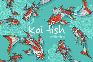 Koi Fish Set