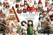Scandi Christmas clipart Watercolor, a Seasonal Illustration by CreationArt (Thumbnail 1 of 7)
