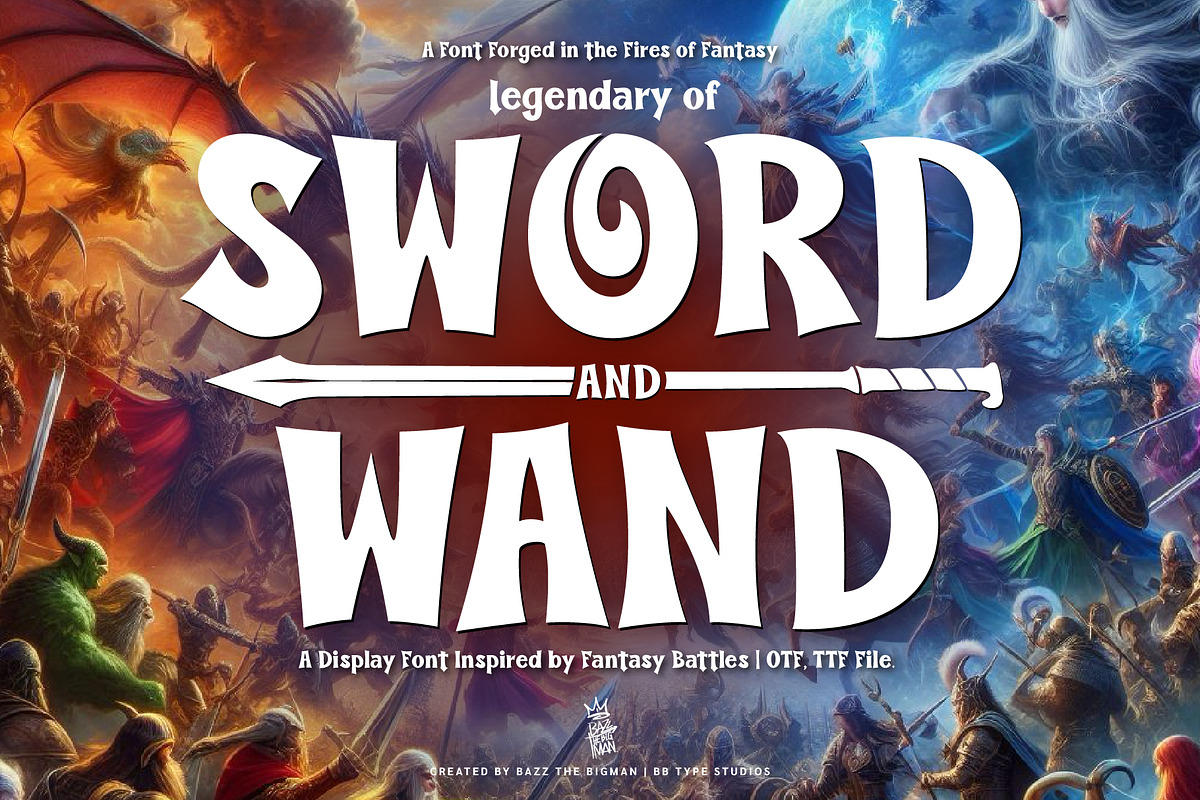 Sword and Wand, a Blackletter Font by BBtypeStudios (Photo 1 of 10)