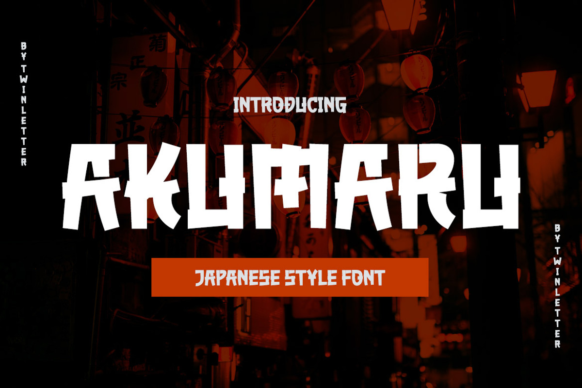 AKUMARU - Japanese style font, a Font by twinstd (Photo 1 of 10)