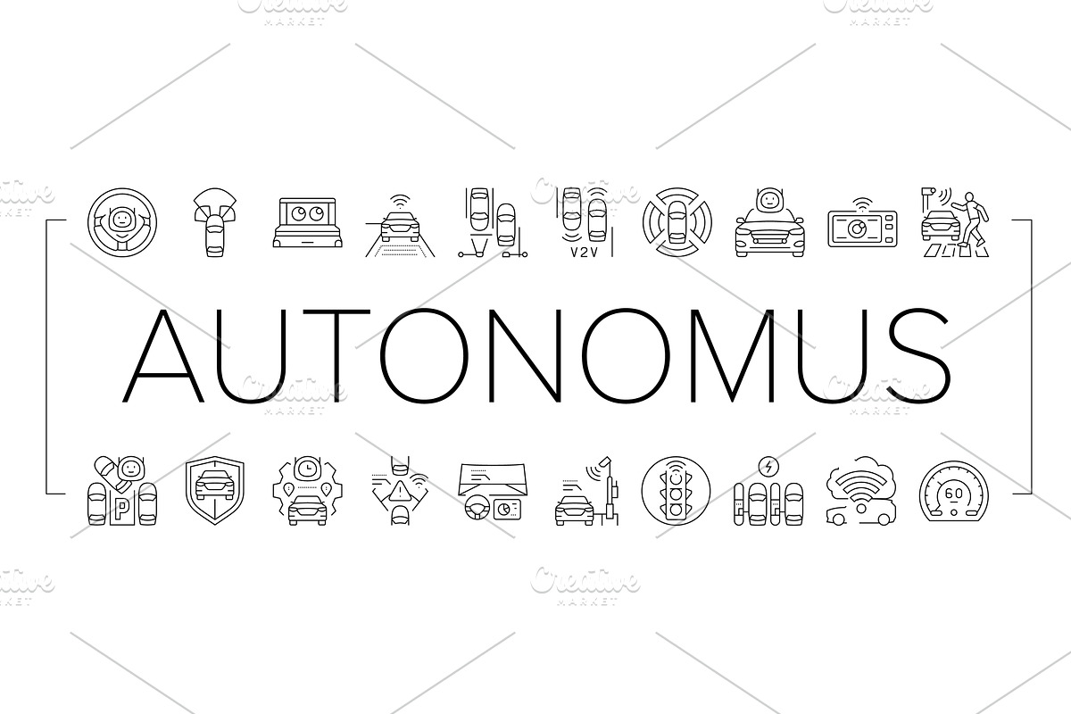 autonomous vehicle self driving, a Technology Illustration by pikepicture