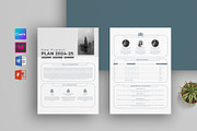 Project Plan | Word, Indesign, Canva, a Stationery Template by obayes (Thumbnail 1 of 5)