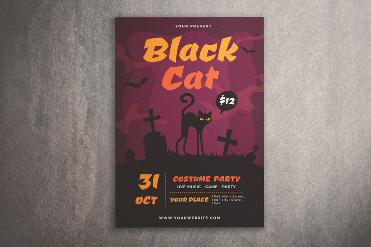 Black Cat Flyer, a Flyer Template by KMZVR.Lab (Photo 1 of 3)