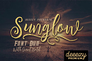 Sunglow Font Duo, a Script Font by Deeezy (Thumbnail 1 of 7)