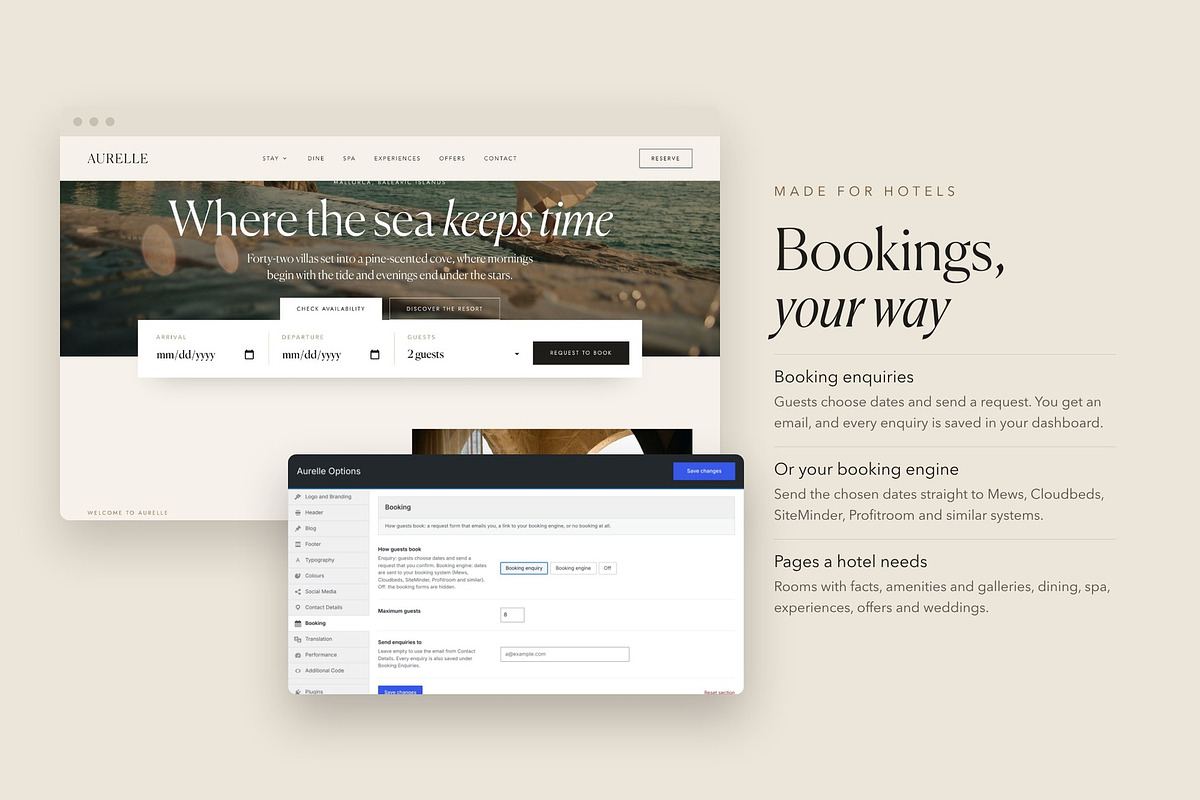 Aurelle Luxury Hotel & Resort Theme, a WordPress Template by Tomasz Ganclerz (Photo 8 of 18)