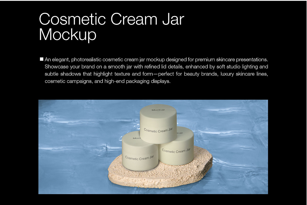 Cosmetic Cream Jar Mockup Kit, a Packaging Mockup by Mocktopia (Photo 2 of 8)