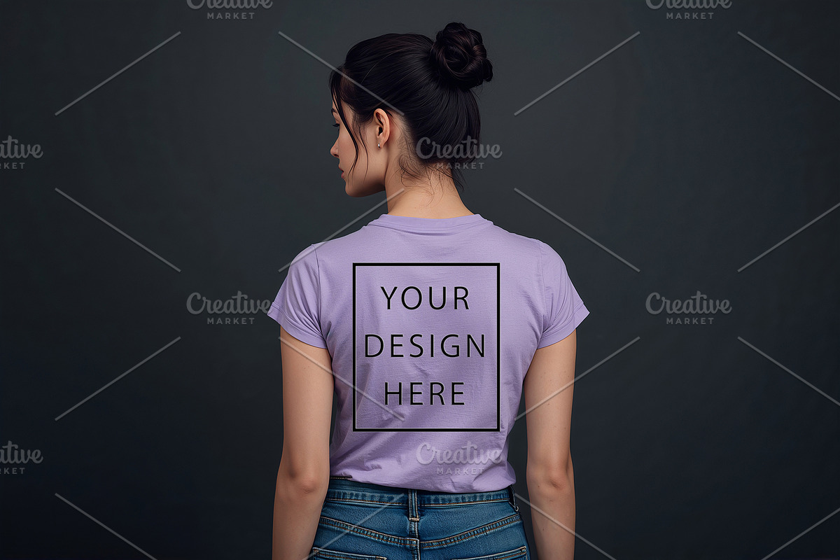 T-Shirt Mockup - Lavender Edition, a Shirt Mockup by ForhadGFX (Photo 7 of 12)