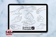 140+ hands anatomy procreate brushes, a Brush Add-On by Arts For Peace (Thumbnail 9 of 9)