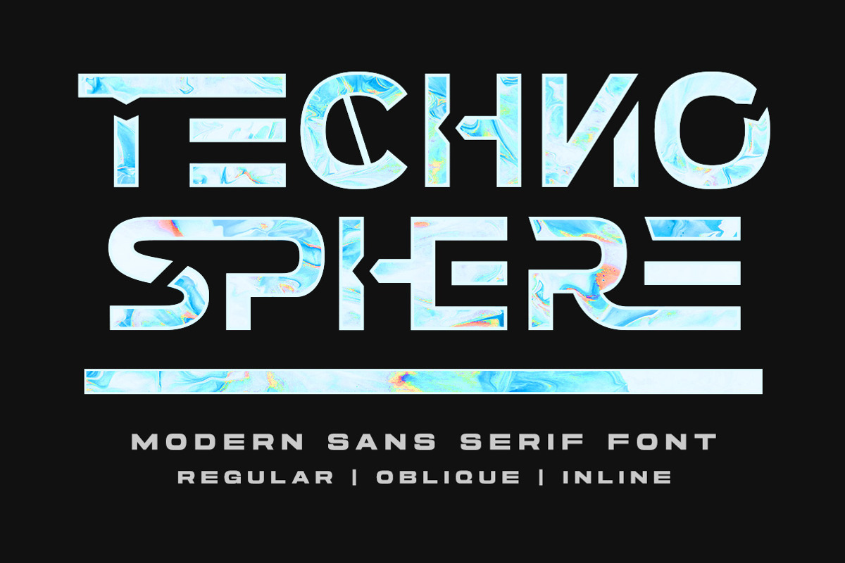 Techno Sphere - Modern Sans Serif, a Sans Serif Font by Letterhend Studio (Photo 1 of 9)