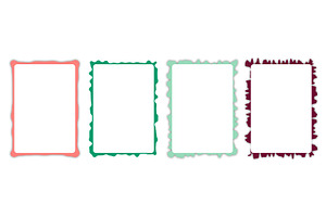 Abstract rough edge frame set, a Presentation Template by Design Store