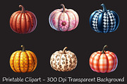 Pumpkin with Pattern Clipart, an Illustration by RobertsArt (Thumbnail 4 of 5)