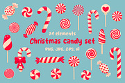 Christmas candy set, a Decorative Illustration by JulyGart (Thumbnail 1 of 4)