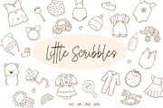 Baby line doodle set, an Object Graphic by ElenaPlatovaArt (Thumbnail 1 of 10)