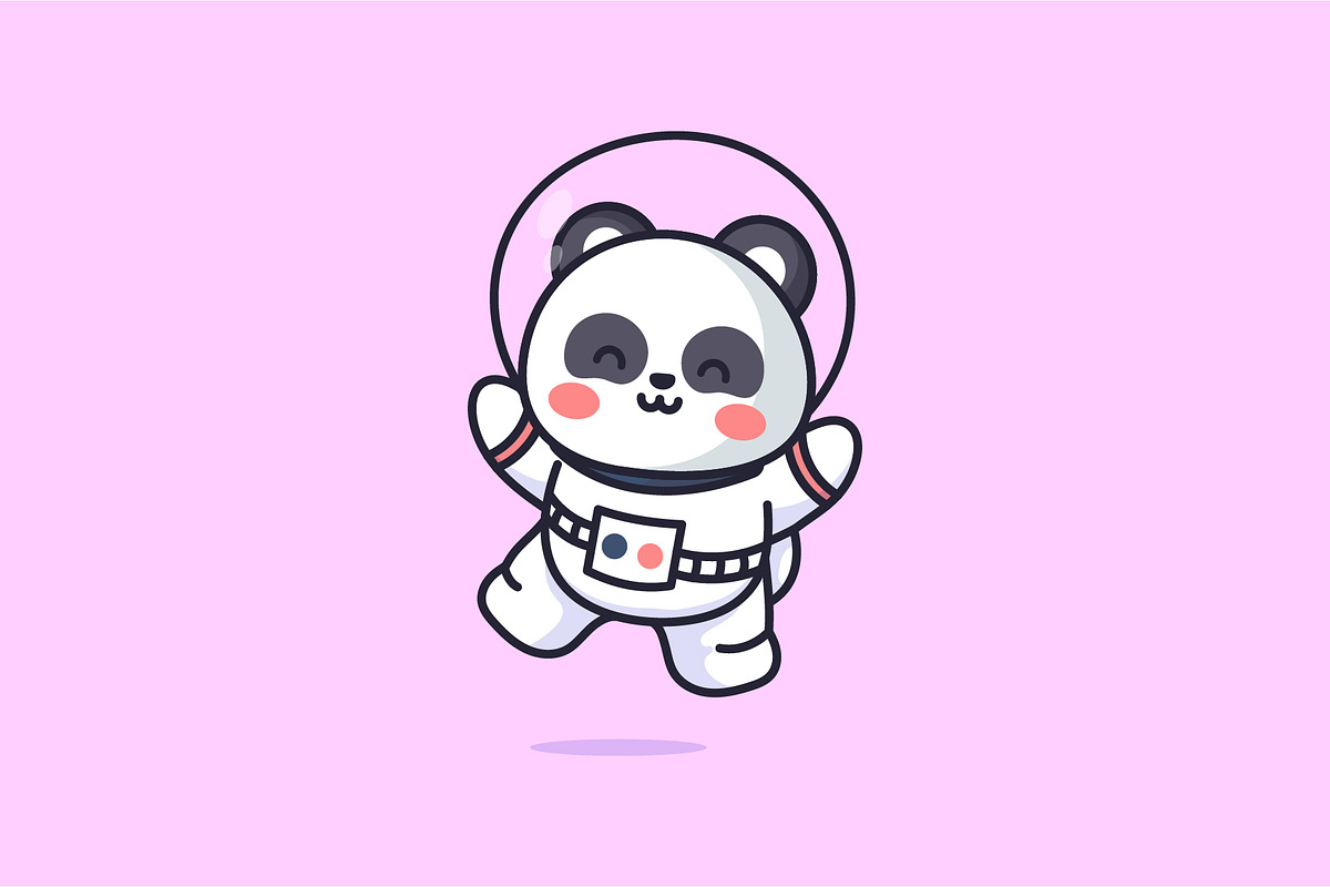cute panda astronaut, an Animal Illustration by Jaysx1
